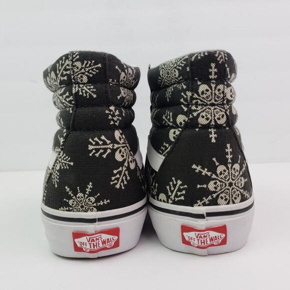 SAMPLE Vans Sk8 Hi Reissue Van Doren Skull Snowflake Mens Sz 6 Black Skate Shoes